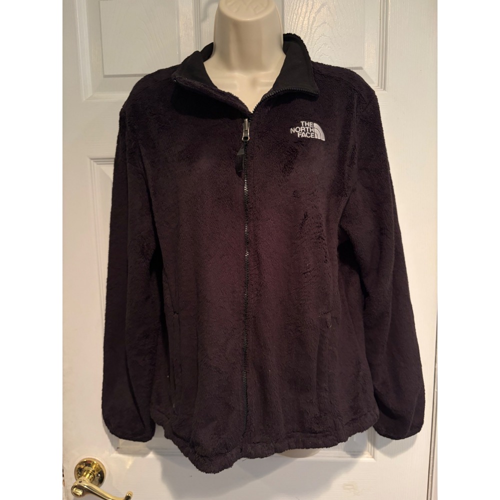 The North Face Osito Full Zip Fleece Jacket Black Women L Gorpcore Outdoor